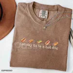 [ Sale Up To 40%] Comfort Colors Vintage "Bad Day To Be A Hot Dog" T-Shirt – Retro Summer BBQ Mascot Tee, Funny 4th of July Women's Graphic Top, Sarcastic Glizzy Season Shirt