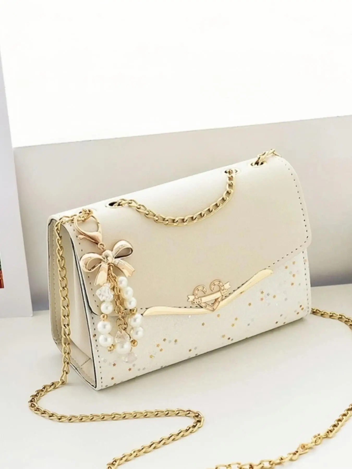 Women's Fashionable Bowknot Decorated Shoulder Bag, Elegant Solid Color Crossbody Bag for Daily Used, Casual Trendy Versatile High-quality Daily Comm