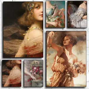 Renaissance Art Aesthetics Poster HD Sticky Waterproof Wall Art | High Quality Print Aesthetic Home Living Bedroom Bathroom hallway Decor Trendy Room Decoration | Multiple Size Options Available