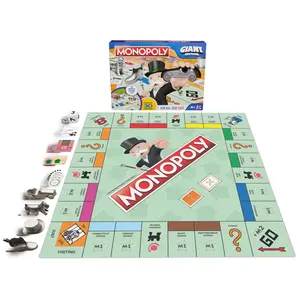 Monopoly Board Game Giant Edition Game for Kids Ages 6+ Monopoly Board Game Giant Edition Game for Kids Ages 6+