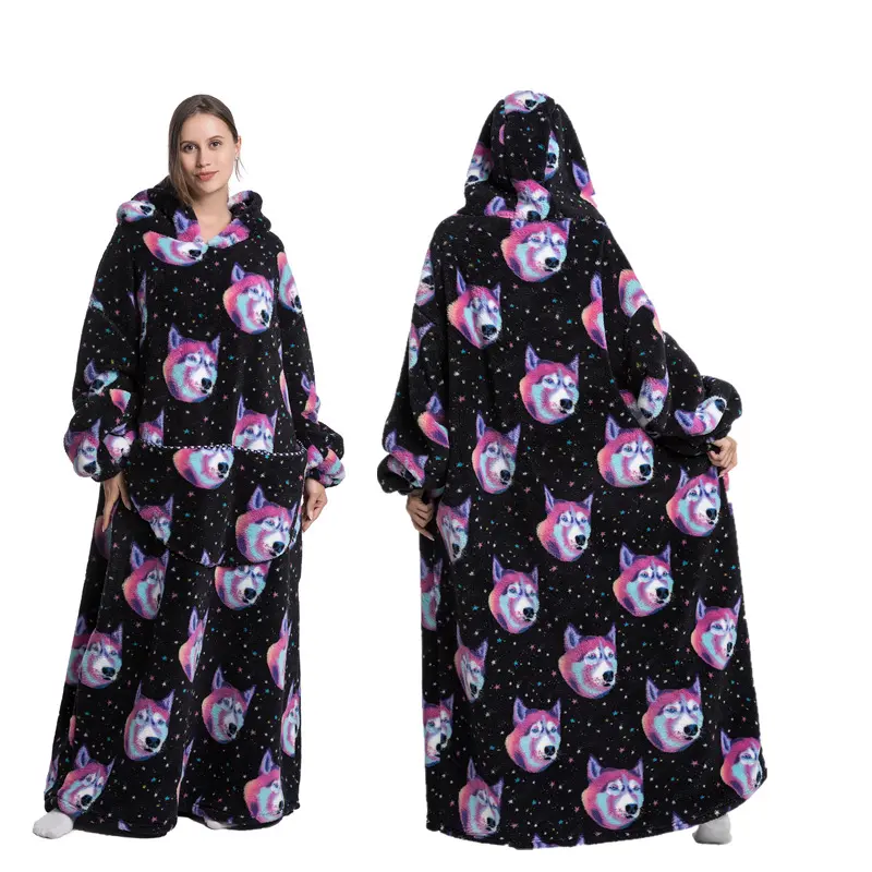 Funny dog head warm clothing