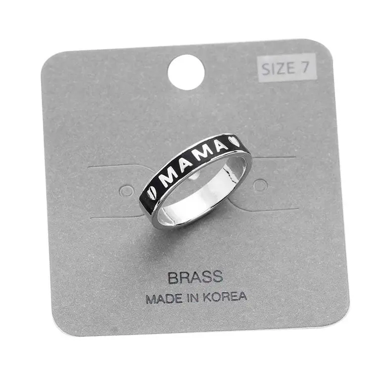 Brass Metal Enamel Mama Ring