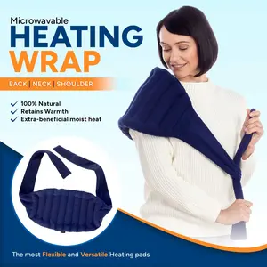 Microwavable Lower Back & Shoulder Joint Heating Wrap With Straps Heated Wrap