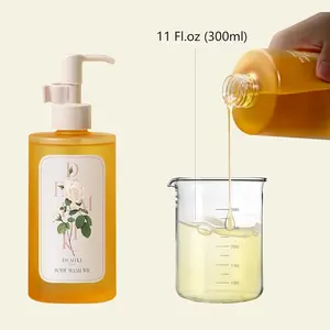 Shower Oil for Women, Hydrating Body Wash with White Rose Scent, Moisturizing for Sensitive & Dry Skin, Winter Care, Sulfate-Free, Paraben-Free, Dye-Free, 10 fl oz