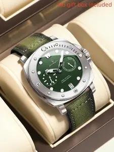 Poedagar Luxury Watch for Men, Stainless Steel Date Week Quartz, Waterproof Luminous Military Style, High Quality Men's Wristwatch, Luminous Analog Watch