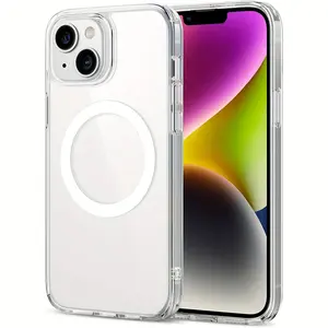 For iPhone Cases, Magnetic Protective Cases, Shockproof All-Around Protection, Transparent Magnetic Phone Cases, Shockproof Phone Cover, Suitable for iPhone 17 Air 16 Pro Max, 16 Pro, 15, 14, 13, 12, And 11, XS Max, XR, 7, 8, SE2, SE3