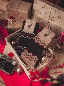 2 Pairs Unisex Alpaca Wool Socks | Thermal Wool Socks for Men & Women | Knit Socks | Cozy Winter Socks | Christmas Gift