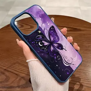 Premium Magnetic Phone Cases for iPhone11/12/13/14/15/16//17/Air/promax/Plus Purple Butterfly y2k cased MagSafe Ready, Anti-Fall, Springtok and Ultra-Thin Design | Perfect for Everyday Use Protector Screen Protector Aesthetic Cover