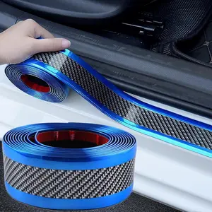 Universal Car Door Sill Protector with 3M Adhesive No Drilling Required Anti Collision Strip Rubber Guard Waterproof Easy To Install for Most Car Models
