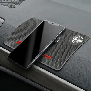 For Alfa Romeo 156 159 Mito Giulia Stelvio Giulietta Tonale TZ3 1PCS Car Dashboard Silicone Non Slip Mat Phone Holder Anti-skid Pad Car Interior