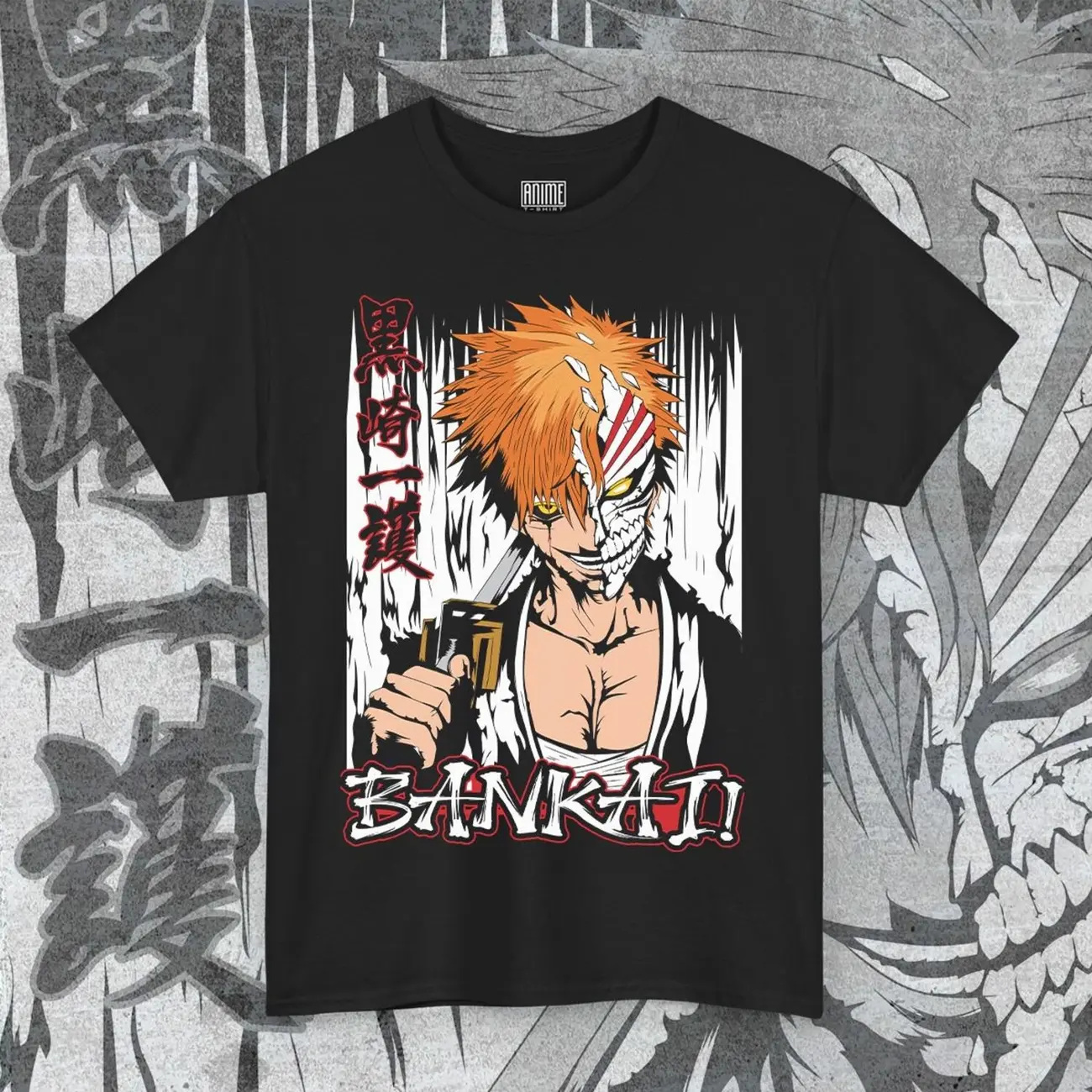 Bleach Ichigo Kurosaki T-Shirt, 100% Cotton Anime and Manga Black Gift Idea T-Shirt