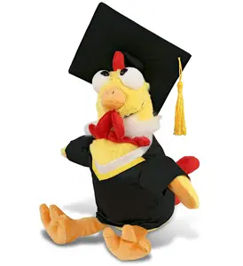 DOLLIBU Super-Soft Polyester Graduation Stuffed Toy - Yellow Rooster Stuffed Animal