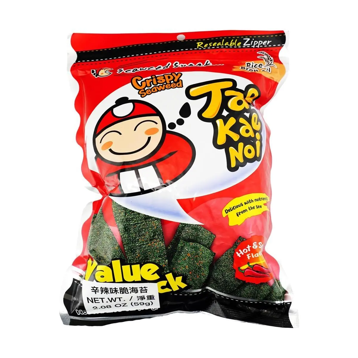 TAO KAE NOI Spicy Seaweed Snacks 59g - Crunchy Thai Nori Treats