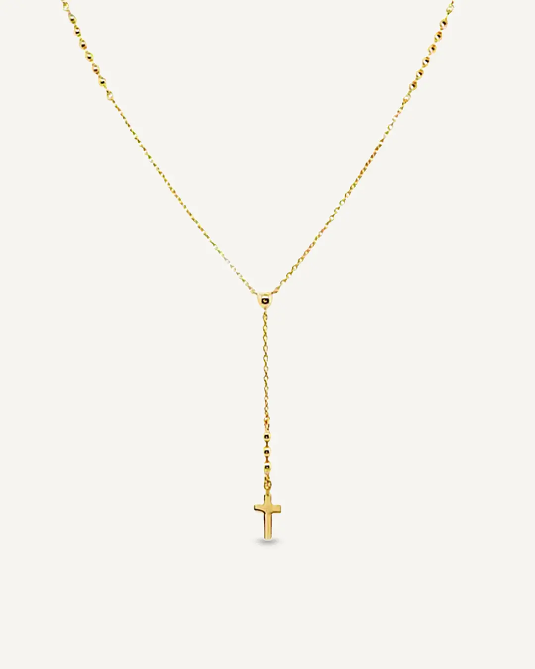 Redirection Cross Lariat Necklace