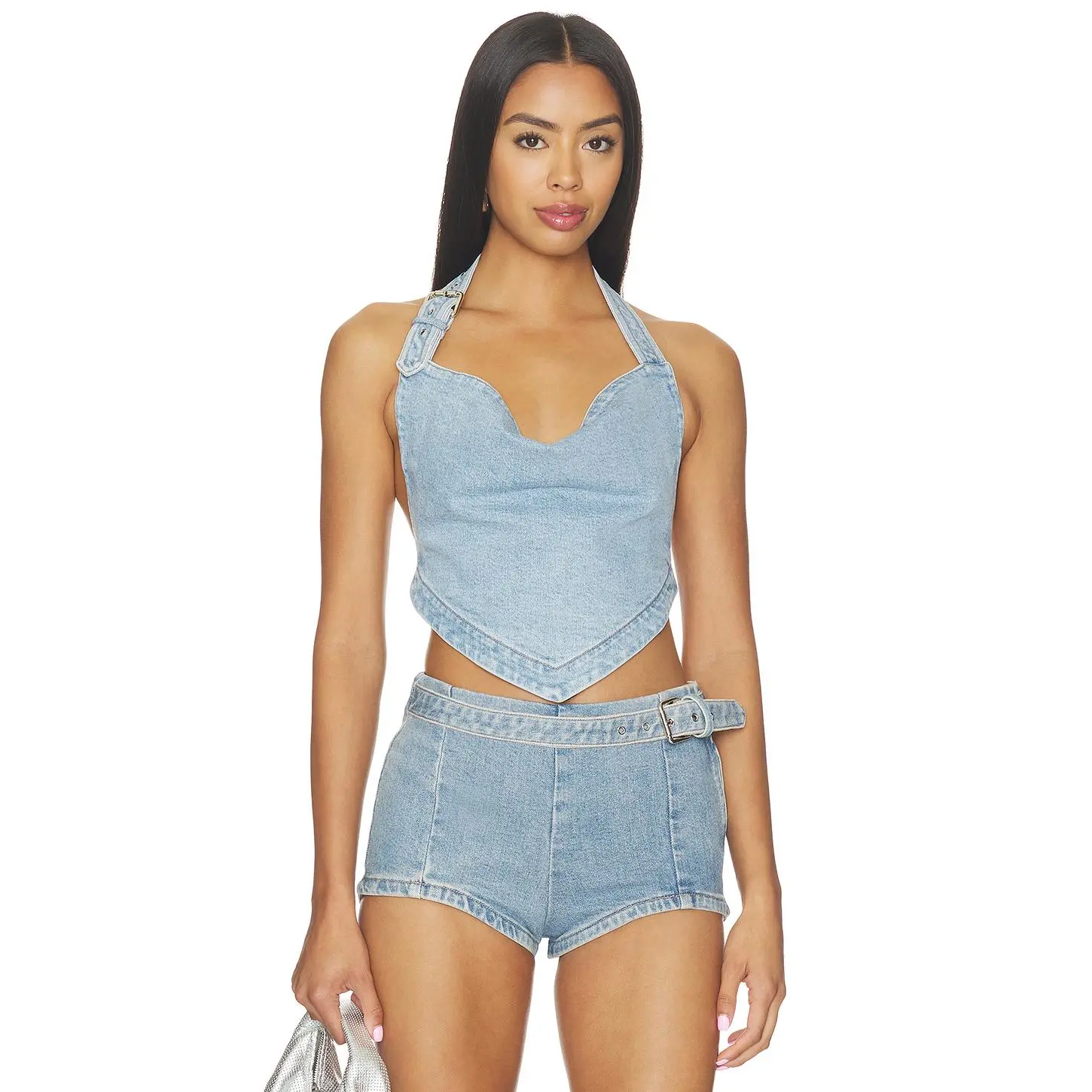 retrofete Amelisse Denim Top in Bleeker