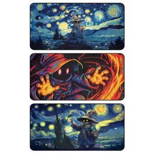 Final Fantasy Game Desk Mat, MTG Playmat, Vivi Fire Graffiti Design Gaming Mouse Pad, Aesthetic for PC Setup