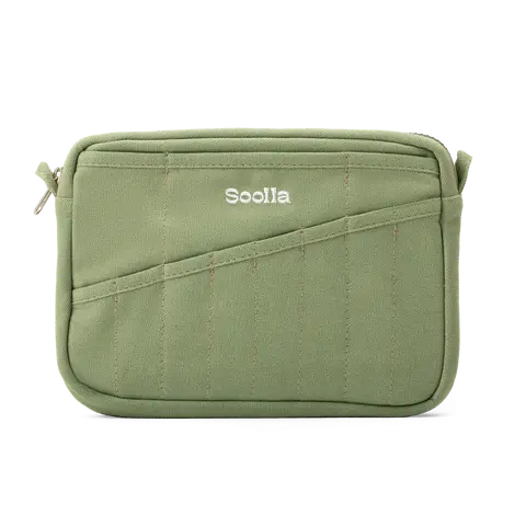 Soolla® Studio Pouch, Ganja Green – 20-Pocket A5 Stationery & Art Tool Organizer with YKK Zipper