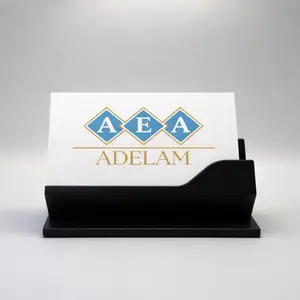 Modern Business Card Holder Minimalist Desk Stand 3D Printed Display Professional Office Accessory Small Business Gift