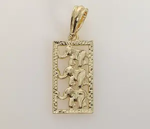 Plated Elephant Pendant
