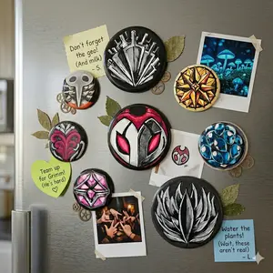 Hollow Knight Magnet - Hollow Knight Full Magnet - Cartoon Game Style Fridge Magnet