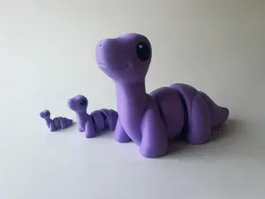 Purple Brontosaurus Dinosaur Flexi Toy Figurine for STEM Learning Play!