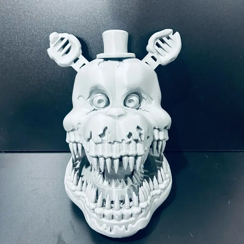 FNAF Five Nights at Freddy's Nightmare Freddy Fazbear Head Unpainted