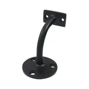 212 MAIN Deltana HRC175U19 3 in Hand Rail Brackets - 3.18 in Projection, Light Duty, Solid Mounting Brackets, Hand Rail Mount (Black)