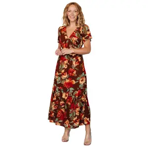 Cassie Short Sleeve Dress | Copper Floral