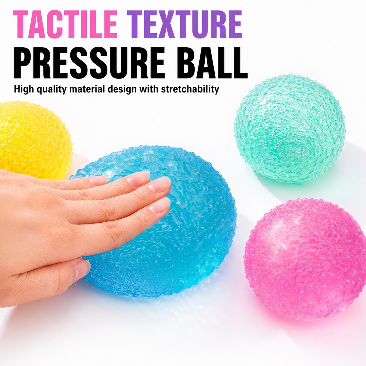 Crystal Mochi Stress Ball, Soft Stretchy Sensory Fidget Toy, Textured Squishy Squeeze Ball for Stress Relief, Desk Toy Gift for Kids Teens & Adults, Sensory Stress Reliever, Stretchable Stress Relief