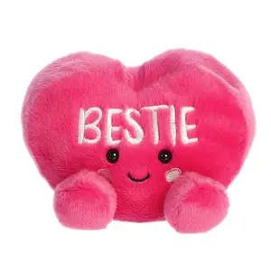 Palm Pals Adorable Bestie Candy Heart 5 inch Pink Mini Soft Plush Collectable Stuffed Animal