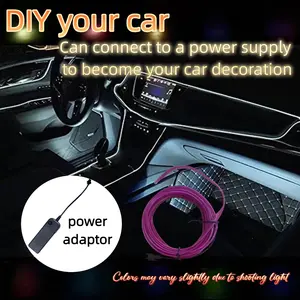 Neon Glowing El Light String (purple)1pcs, Party Decorations, Coachella Music Festival, Club, Festival, Birthday, Wedding Decoration