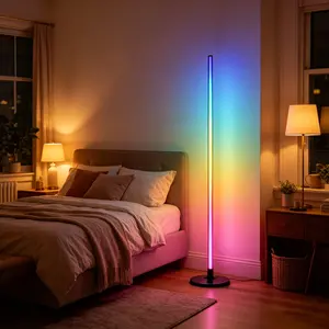 Floor Lamp-Smart Rgb Led Corner Lamp With App And Remote Control,16 Million Colors, Music Sync,Timer Setting-Ideal For Living Rooms,Bedrooms,And Gaming Rooms,Mothersdaygift