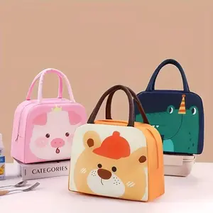 Cartoon Cute Insulated Lunch Bag for Kids, Thickened Aluminum Foil Bento Bag for Long-Lasting Food Preservation, Fun and Stylish Design