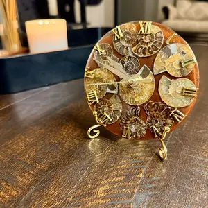 Ammonite Clock w/Stand
