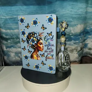 Notebook + Medium Fancy Pen NO TOPPER includes wrap (LIVE CLAIM ONLY PLEASE)