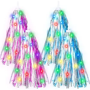 4 count LED Light up  Streamers  Tassels   Handlebar Scooter Streamers Accessories Lighted  Tassel Ribbon for Girls Boys