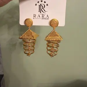 RARA 24k gold plated long earring