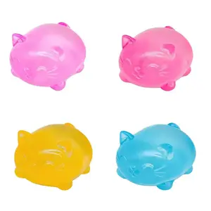 4pcs Mini Cute Cat Maltose Decompression Toy Non Stick Odorless Non-toxic Fun Toy Pressure Relief Tool For Adults and Students