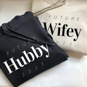 Personalized Matching Couple Hoodies Future Hubby And Wifey Matching Outfits Custom Year