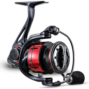 Expert Ultralight Spinning Reel with Magnesium , 6.2:1 Gear Ratio, 41LBs Max Carbon-Fiber Drag, 10+1 , Smooth  Freshwater and Inshore Bass & Catfish Fishing, Red