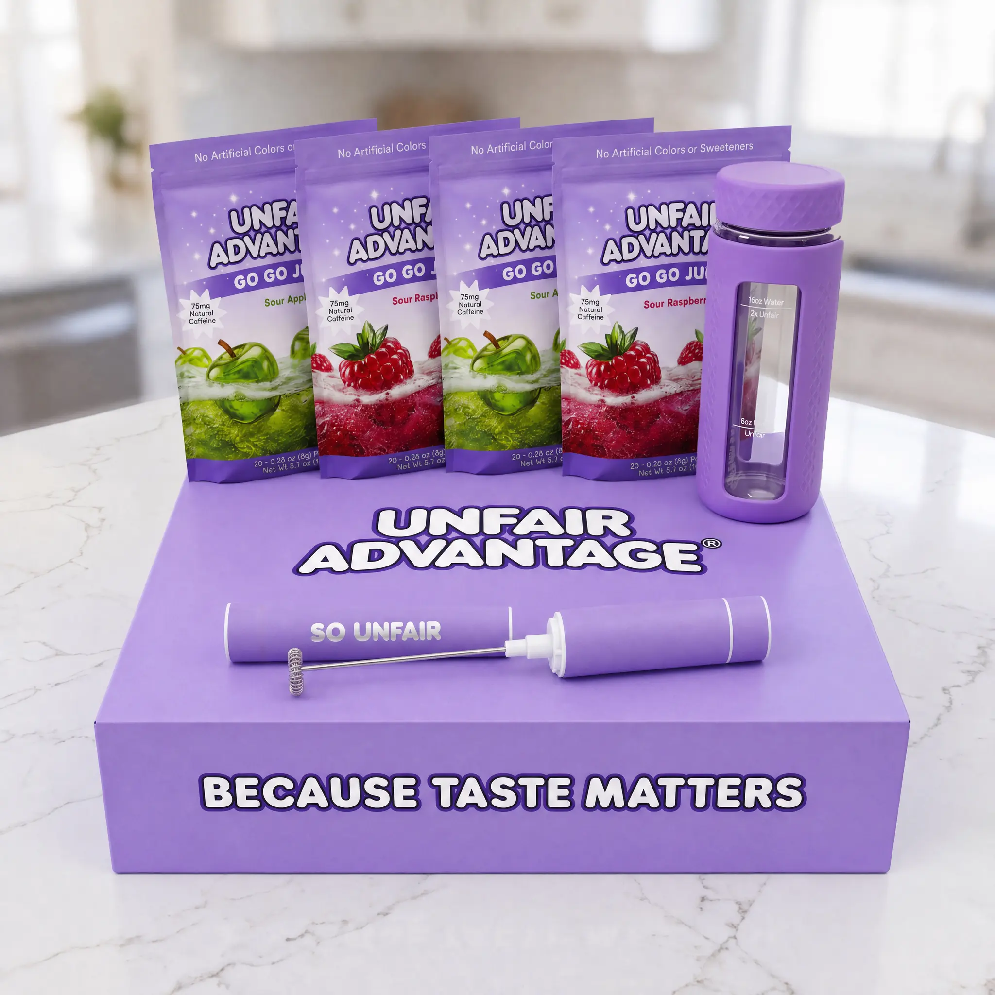UNFAIR ADVANTAGE GO GO JUICE - Ultimate Kit - Apple & Raspberry Functional Energy Beverage