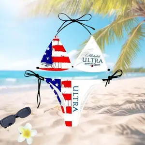 Matching Michelob ULTRA Couple Swimsuits Set, Bikini & Mens Beach Shorts, Summer Vacation Hawaiian Outfit, His and Hers Swimwear Gift