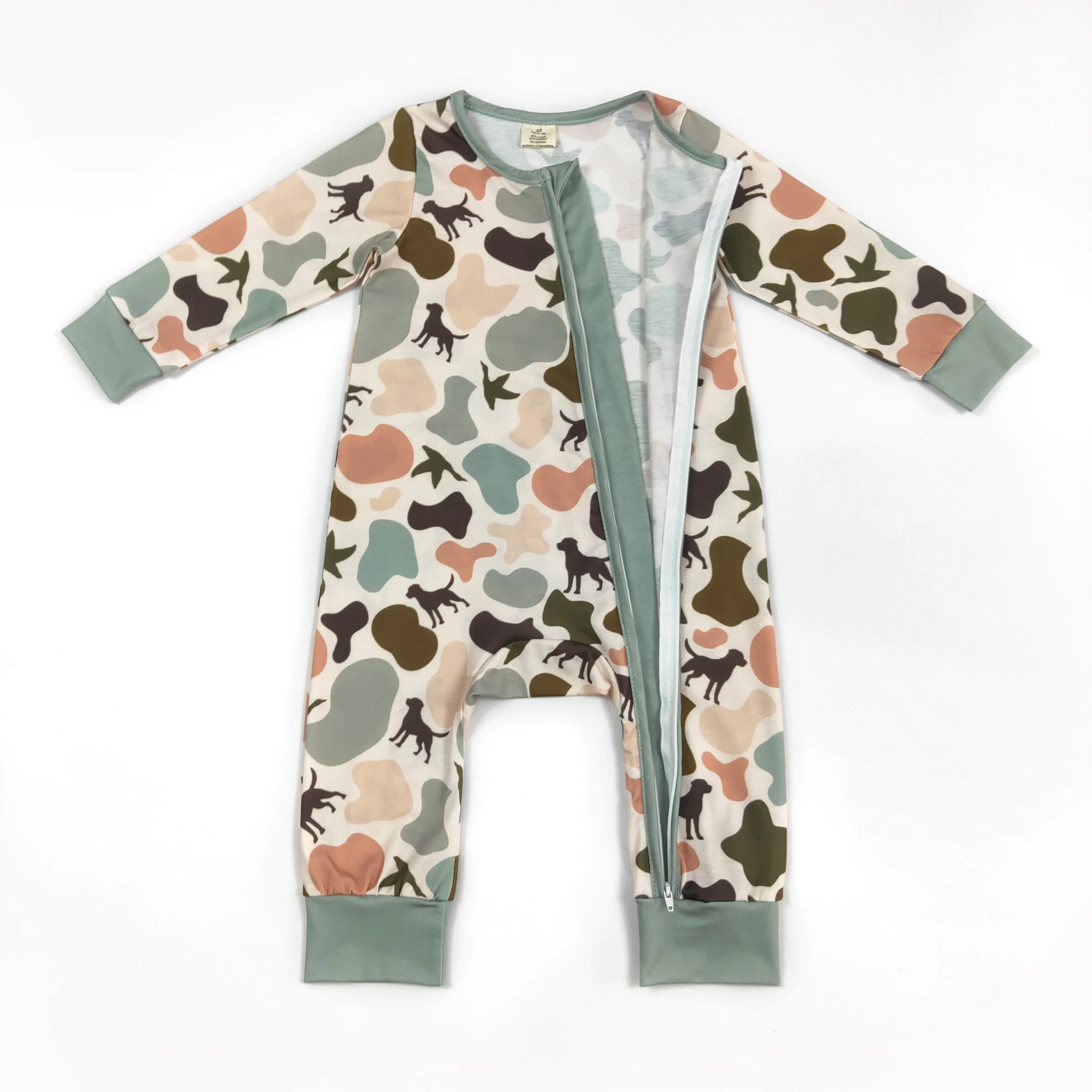 Infant Toddler Clothes Camo Duck Print Long-Sleeve Onesie - Infant Jumpsuit, Toddler Onesies, Fun Themed Bodysuits, Romper Jumpsuit