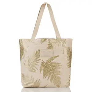 Aloha Collection "Palapalai" Reversible Tote - Amber on Sandstone