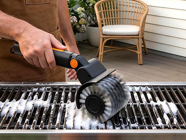 Upgraded Electric Grill Brush - Extreme 50kg Torque Power Grill Brush, 7.4V Motor, Safe for All Grills, SUS304 Anti-Shedding Bristle, with Heat Resistant Mat & Polishing Pad