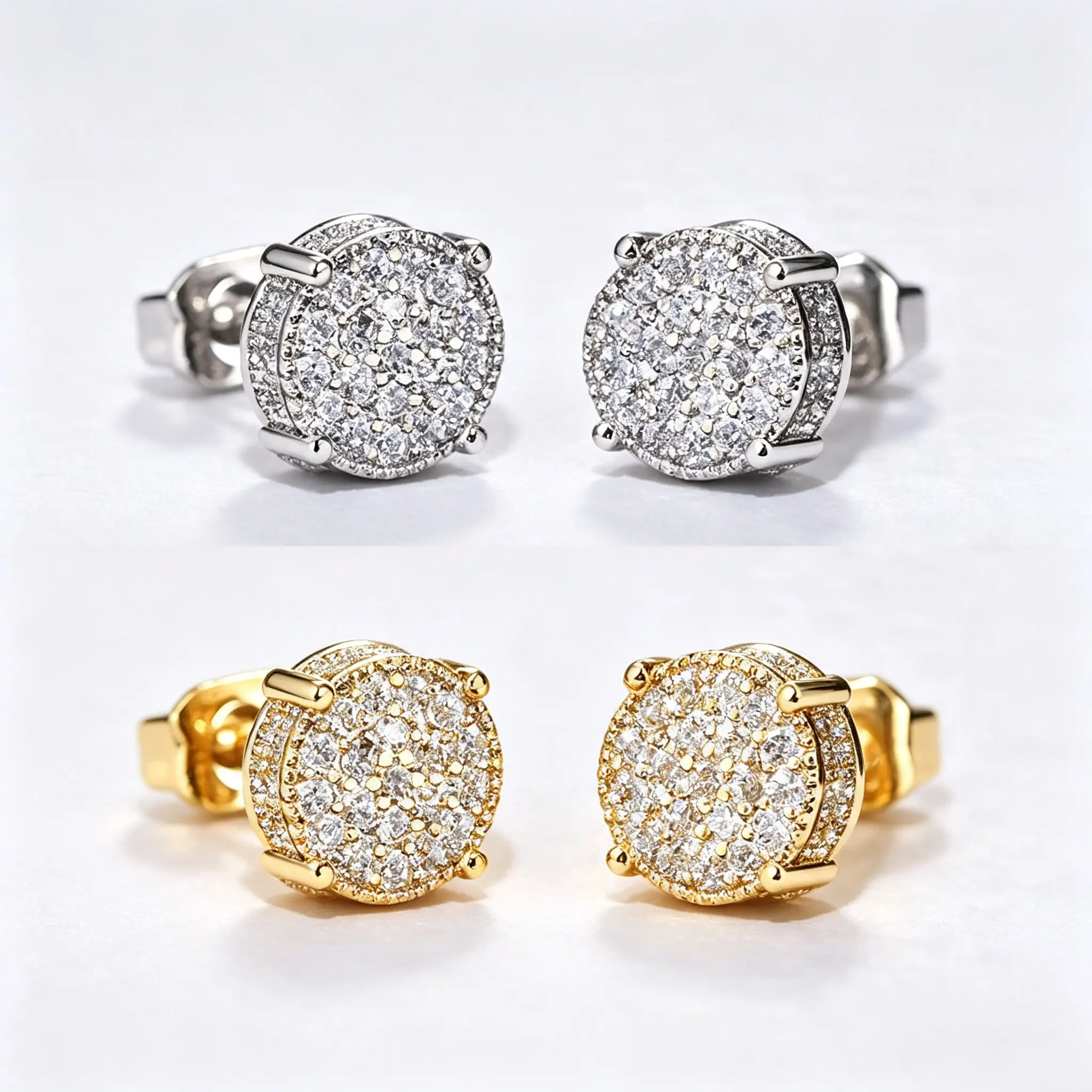 BOGO FREE! S925 Silver Premium Moissanite Stud Earrings 0.3ct-2ct | Timeless Elegant Ear Jewelry | Ideal Mother's Day & Daily Gift for Men & Women | With Authenticity Certificate