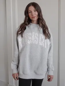 Kansas City Floral Embroidered Mockneck Sweatshirt