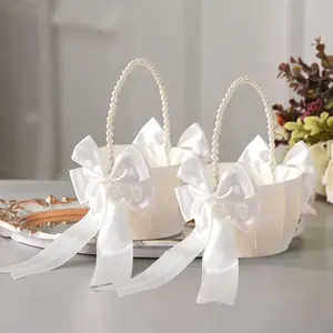 Flower Girl Baskets for Wedding,Flower Girl Basket Set of 2,Wedding Baskets for Flower Girls BETAULIFE