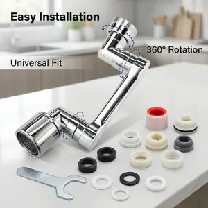 Metal Faucet Extender for Sinks 1440° Rotation Brass Aerator Extension Adjustable Sink Faucet Extension for Kitchens & Bathrooms outdoorfun