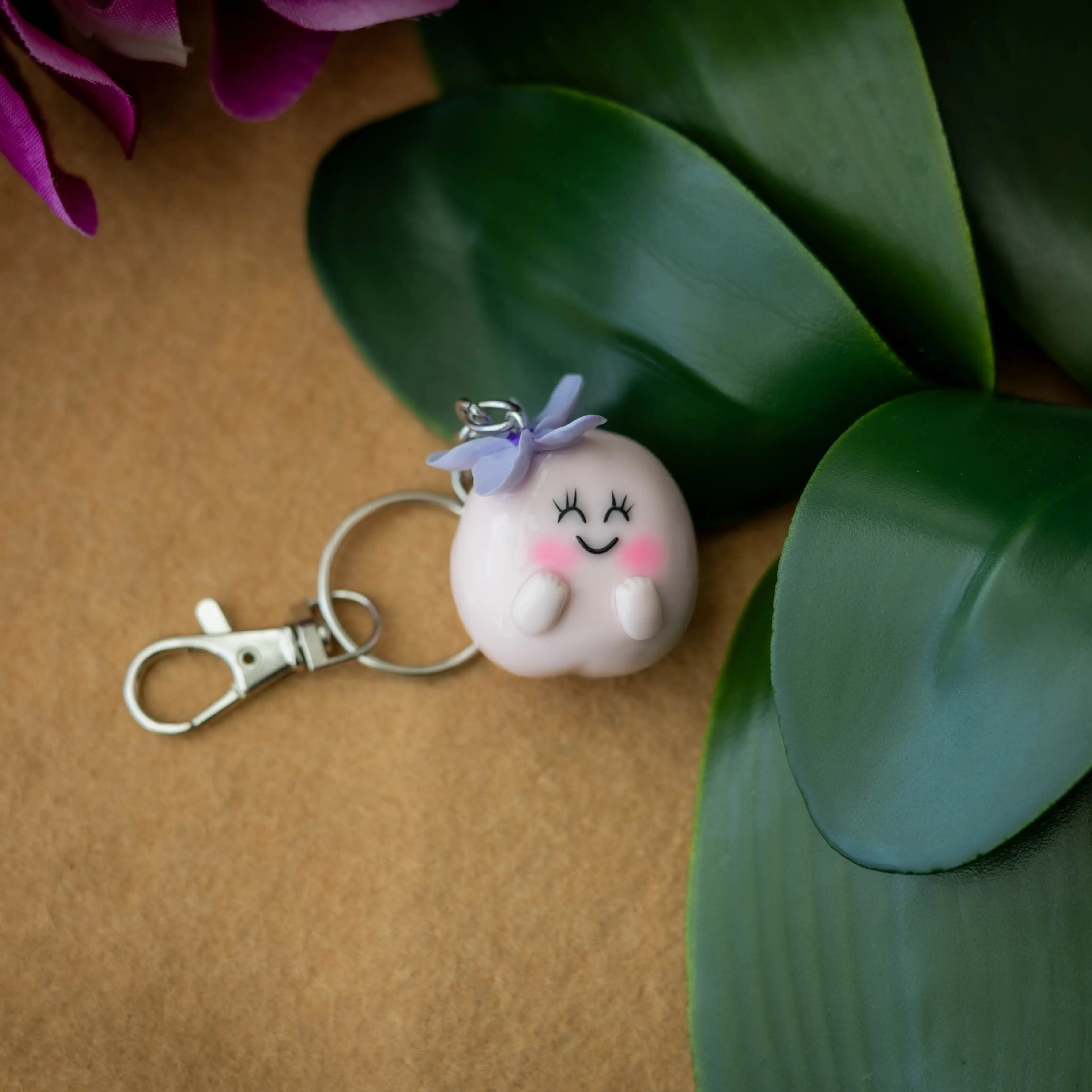 Meet Gigi Polymer Clay Charm - Cute Handmade Keychain, Tote Bag Charm & Clay Figure Keychain - Ideal for Birthday Gifts